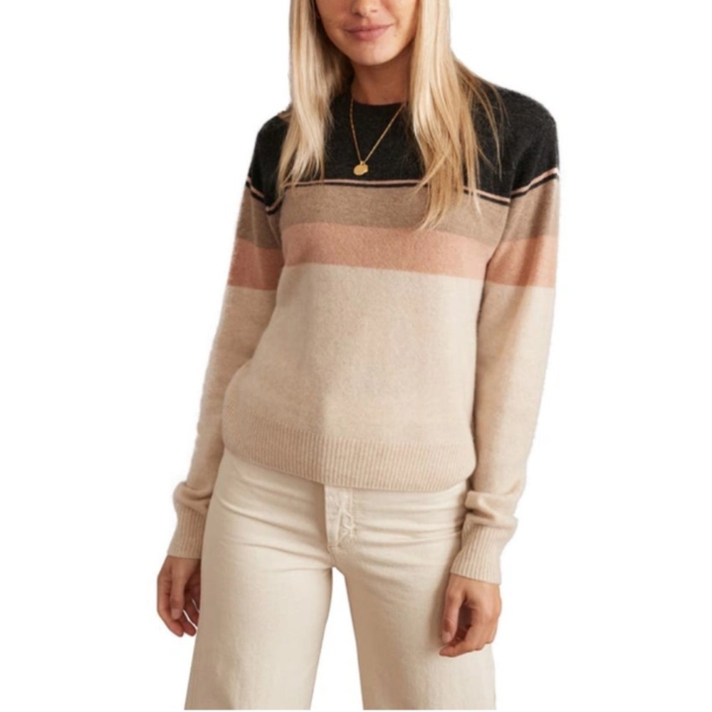 MARINE LAYER Harper Stripe Cashmere Crewneck Sweater